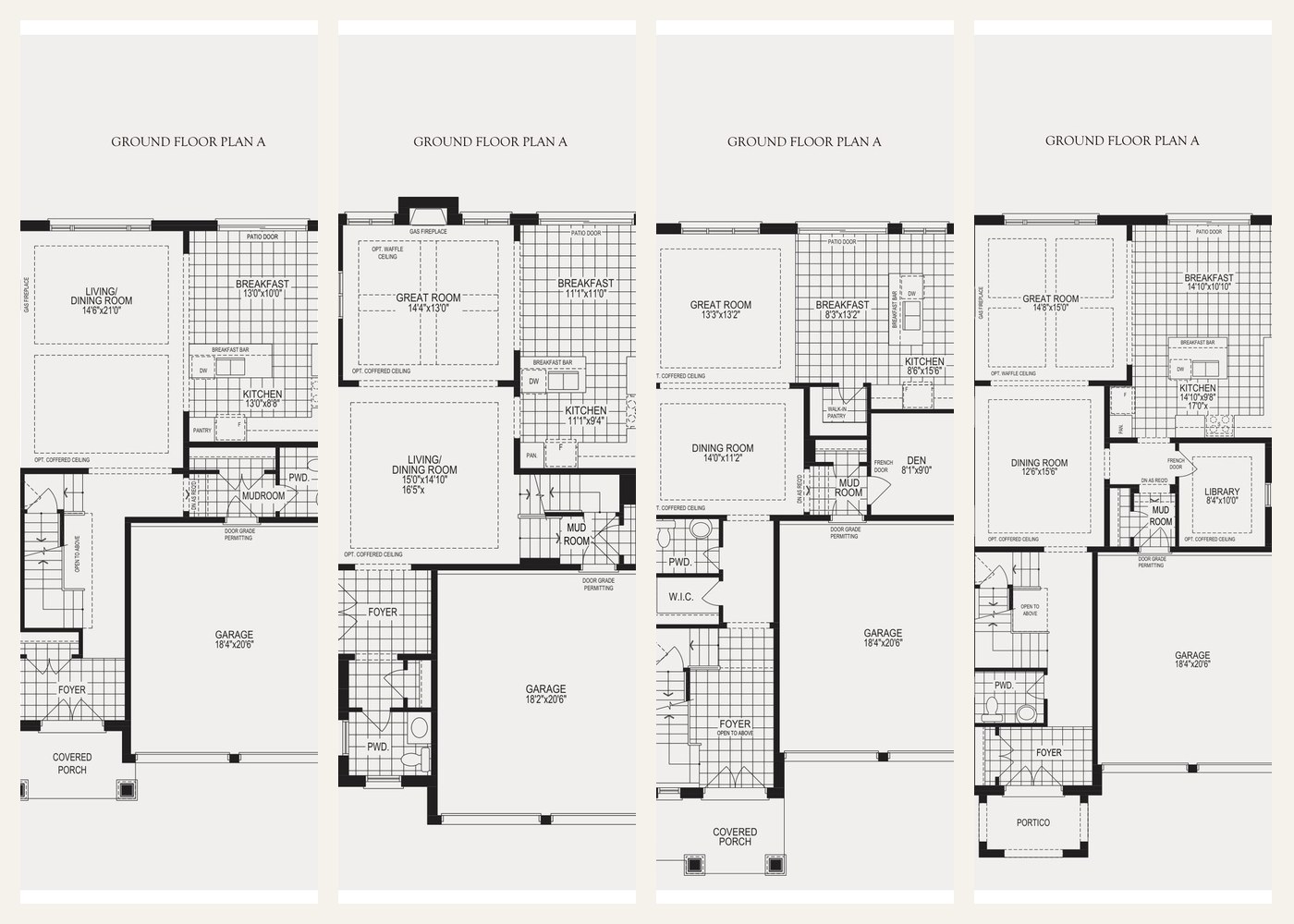 The 38 foot Home Collection floorplans