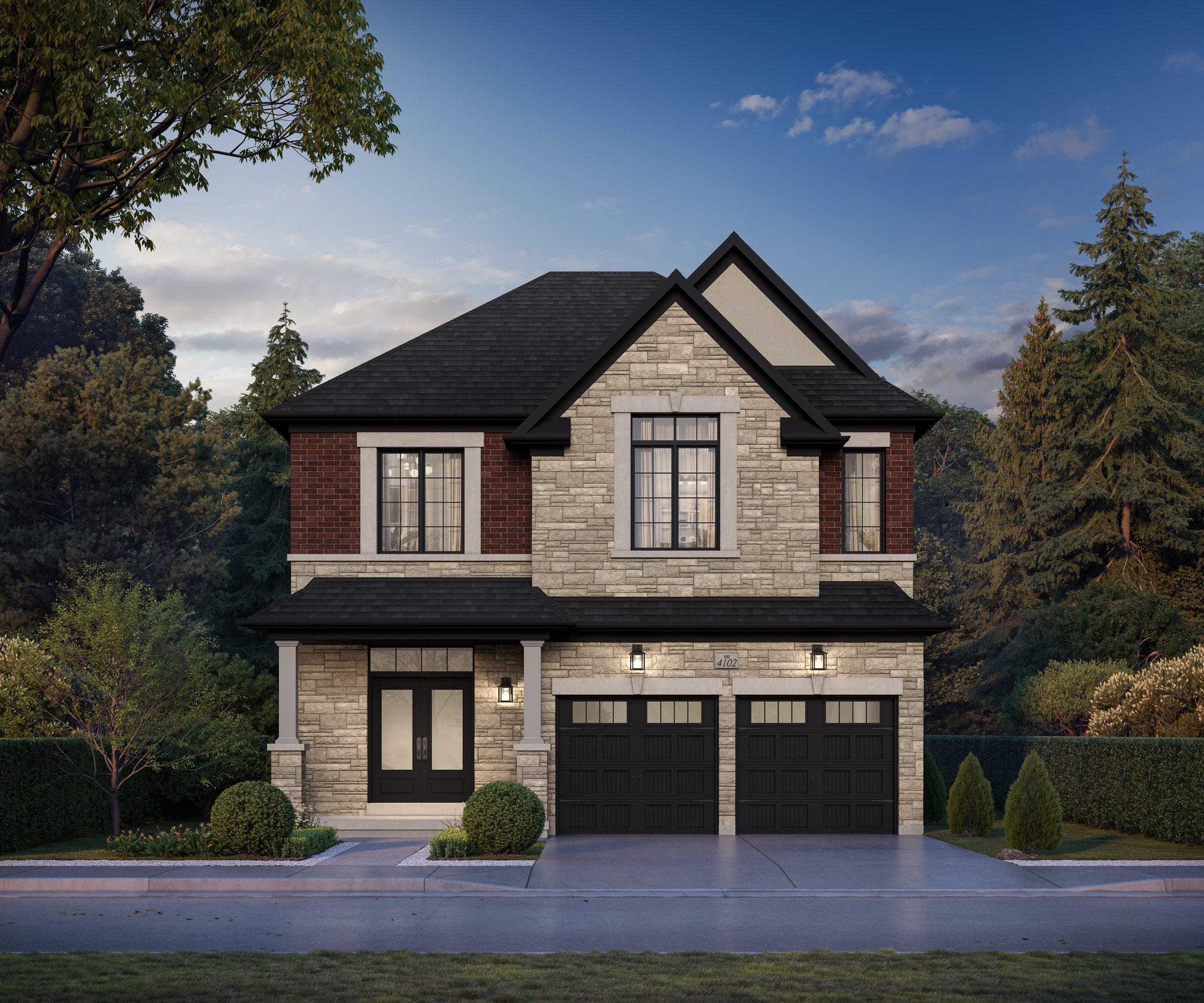 Rosemont Grove — The Glenmoore, Elevation A, artist's concept